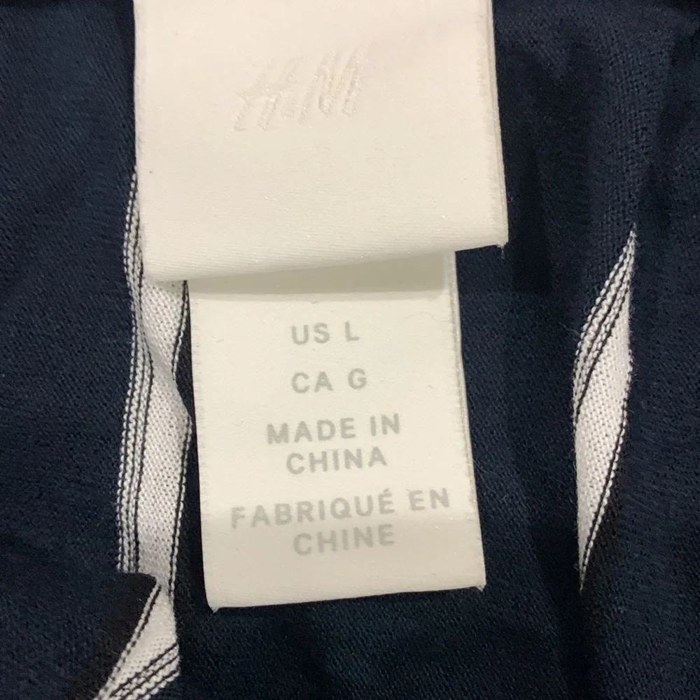 H&M Women Blue Short Sleeve Top L - Picture 6 of 8